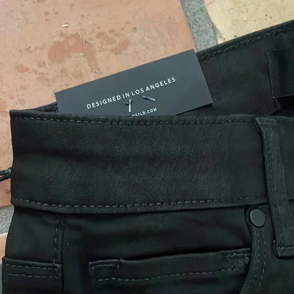 💕 LAST CHANCE New DSTLD Womens High Rise Skinny Jeans 27W x 28L Black MSRP$128 - Picture 3 of 9